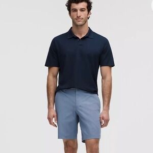 Lululemon ABC Slim Fit Stretch Shorts 9in Belgian Blue Gray Mens Size 30 Golf‎